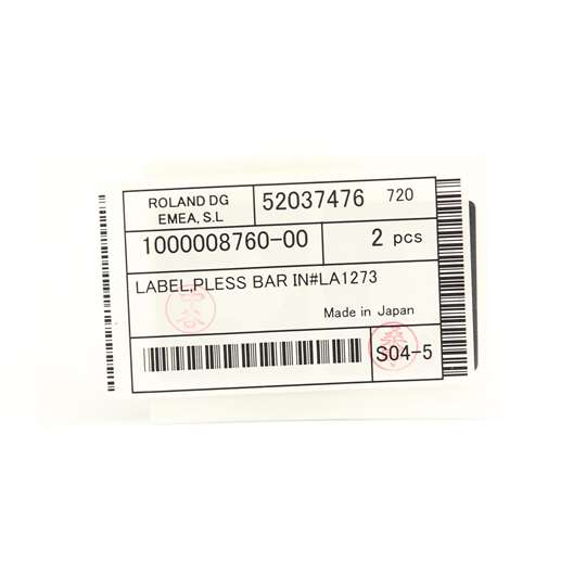 LABEL,PLESS BAR IN LA1273 - 1000008760 | ROLAND DG | ATPM