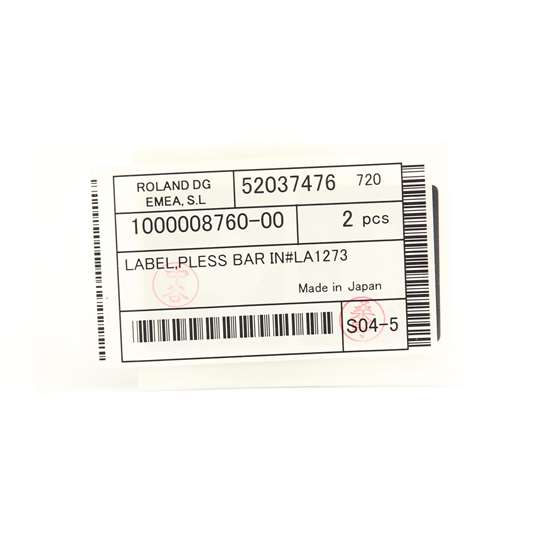 LABEL,PLESS BAR IN LA1273 - 1000008760